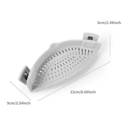 Scolapasta Universale in Silicone con Clip – Scola Pasta e Verdure Direttamente dalla Pentola