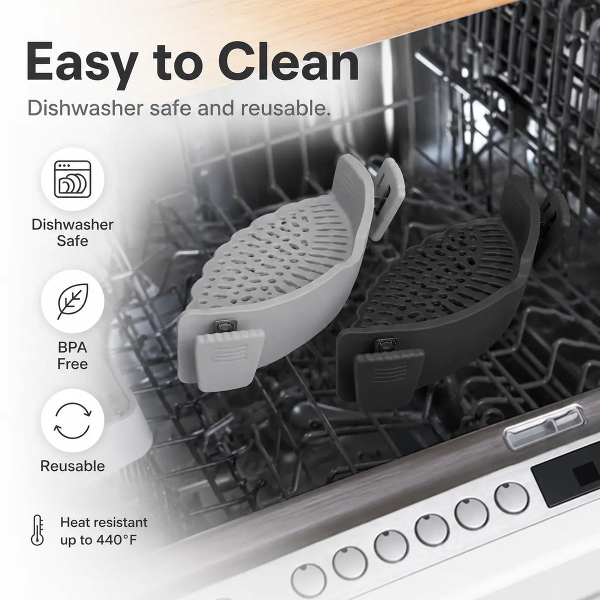 Scolapasta Universale in Silicone con Clip – Scola Pasta e Verdure Direttamente dalla Pentola